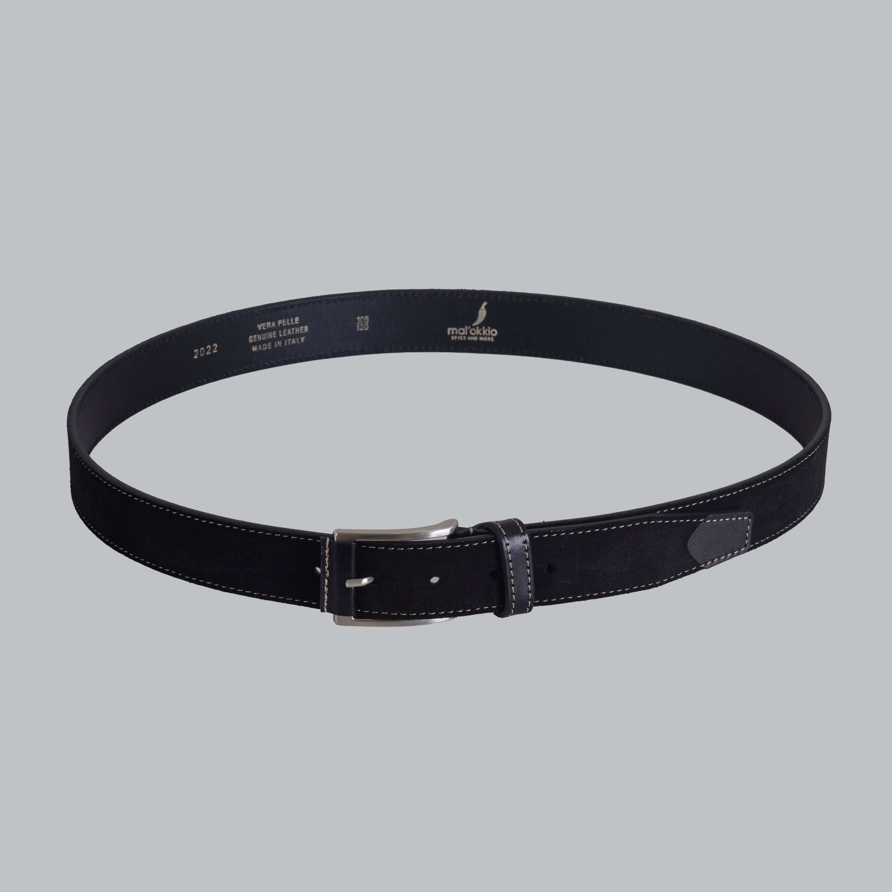CINTURA IN PELLE E NABUK-11584