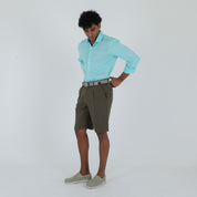 BERMUDA 100% LINO-11512|Colore:Verde