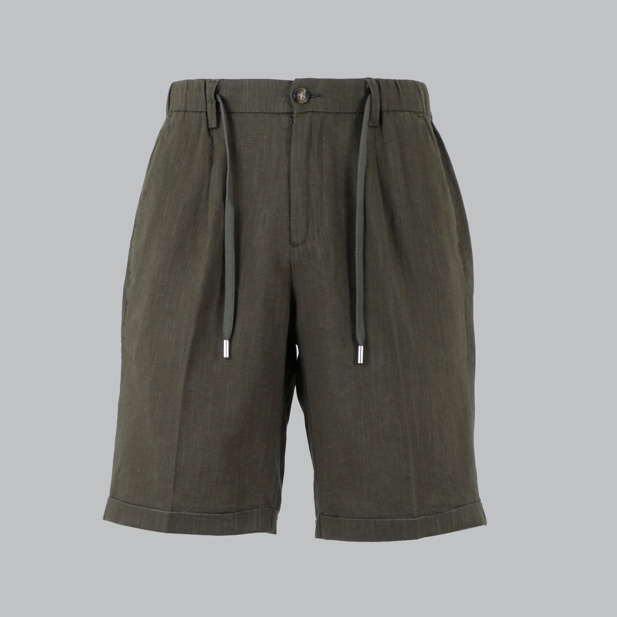BERMUDA 100% LINO-11512|Colore:Verde