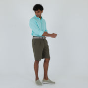 CAMICIA LINO COLLO FRANCESE-11551|Colore:Verde acqua