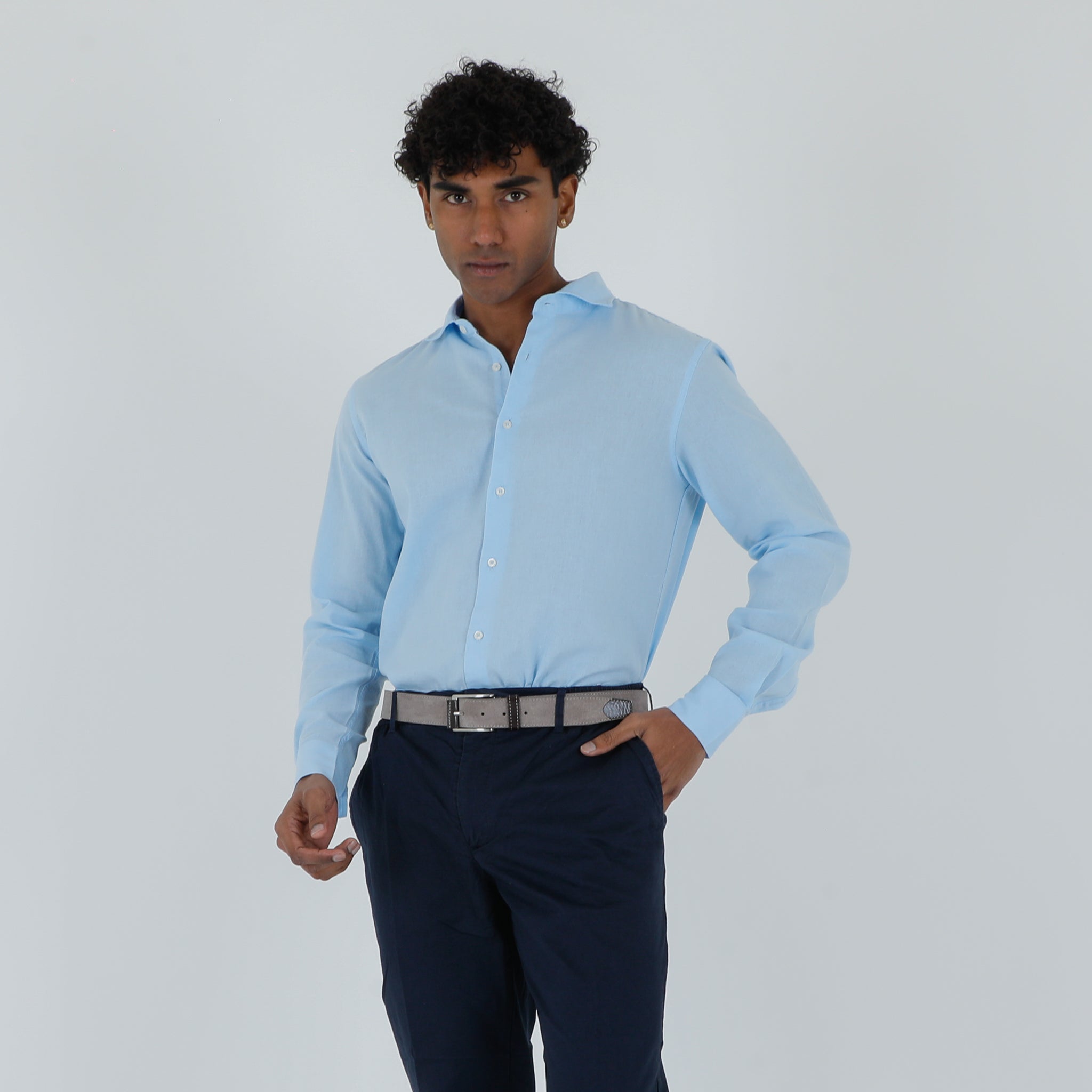 CAMICIA MIS LINO-11549|Colore:Celeste
