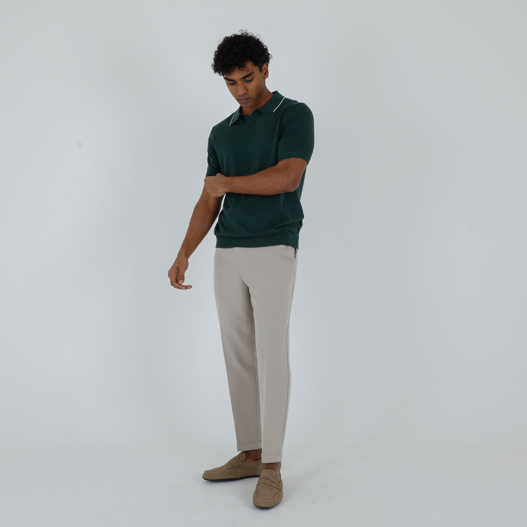 POLO DERBY CREPE COTONE-11535|Colore:Verde