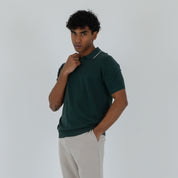 POLO DERBY CREPE COTONE-11535|Colore:Verde