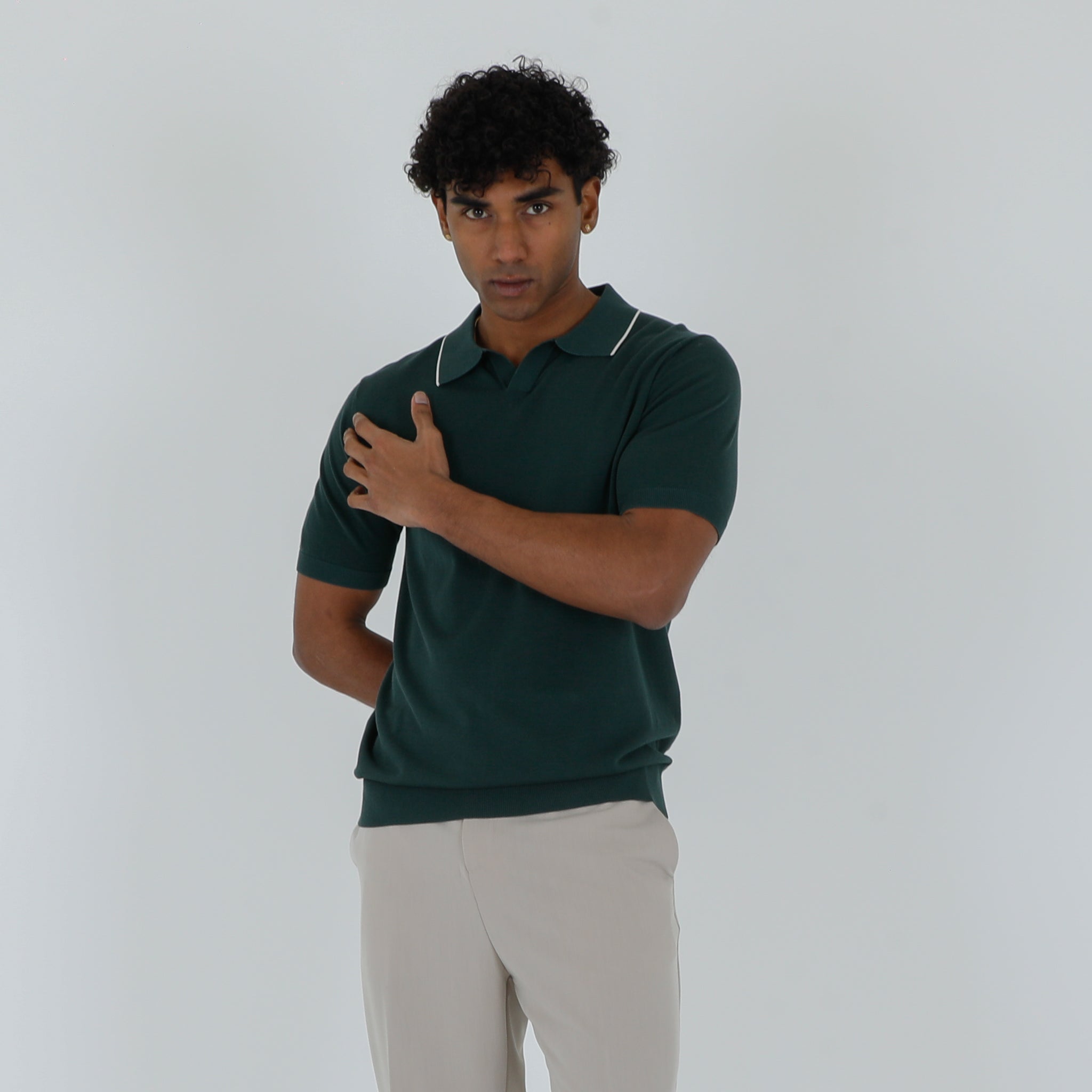 POLO DERBY CREPE COTONE-11535|Colore:Verde