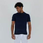 POLO MISTO LINO-11537|Colore:Blu
