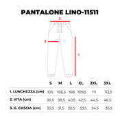 PANTALONE LINO-11511|Colore:Blu