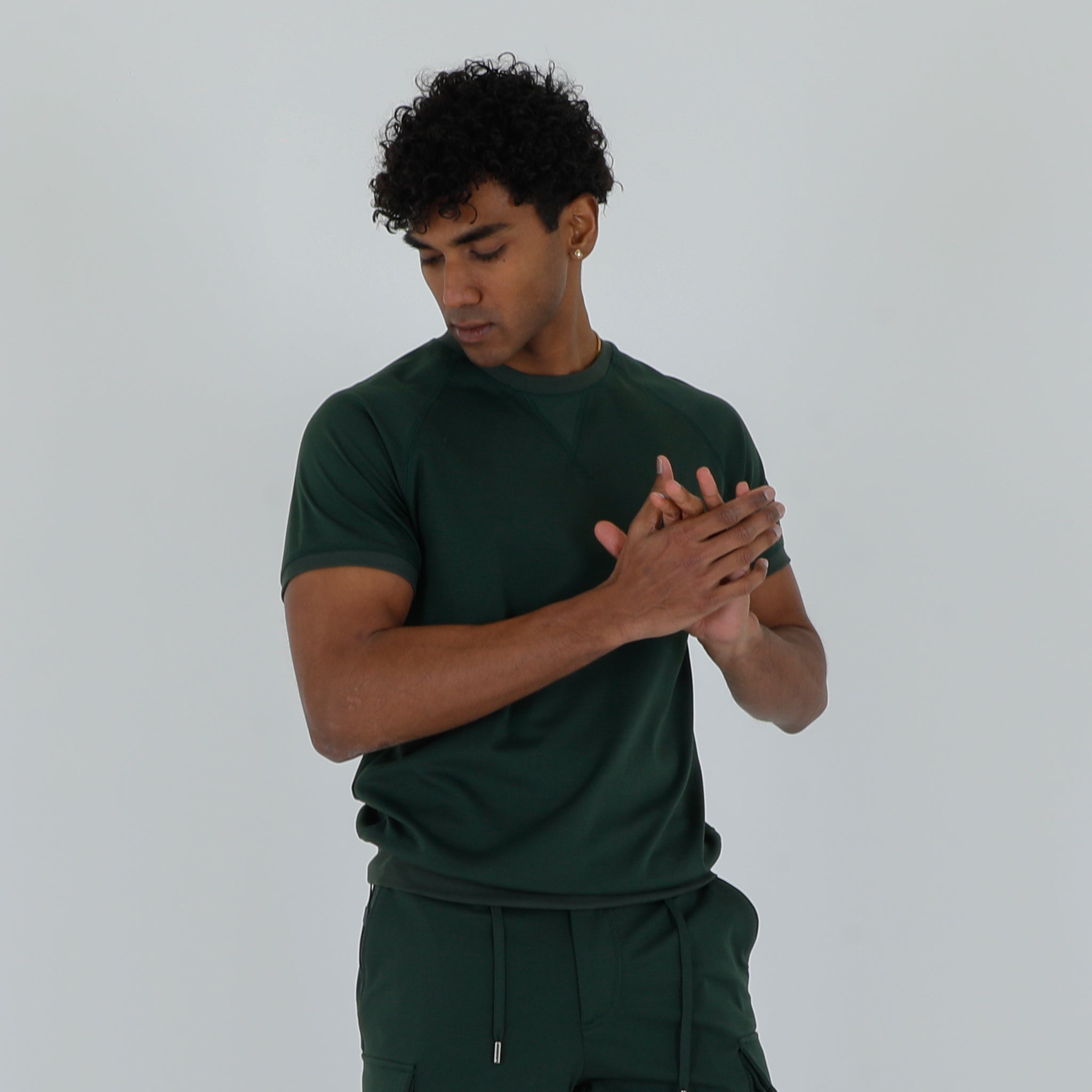 Tuta Da Jogging Uomo In Pile Grigia – Felpa Con Cappuccio E Pantaloni Jogger – Taglia L