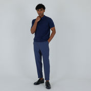 PANTALONI MEZZO ELASTICO-11507|Colore:Blu