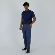 PANTALONI MEZZO ELASTICO-11507|Colore:Blu