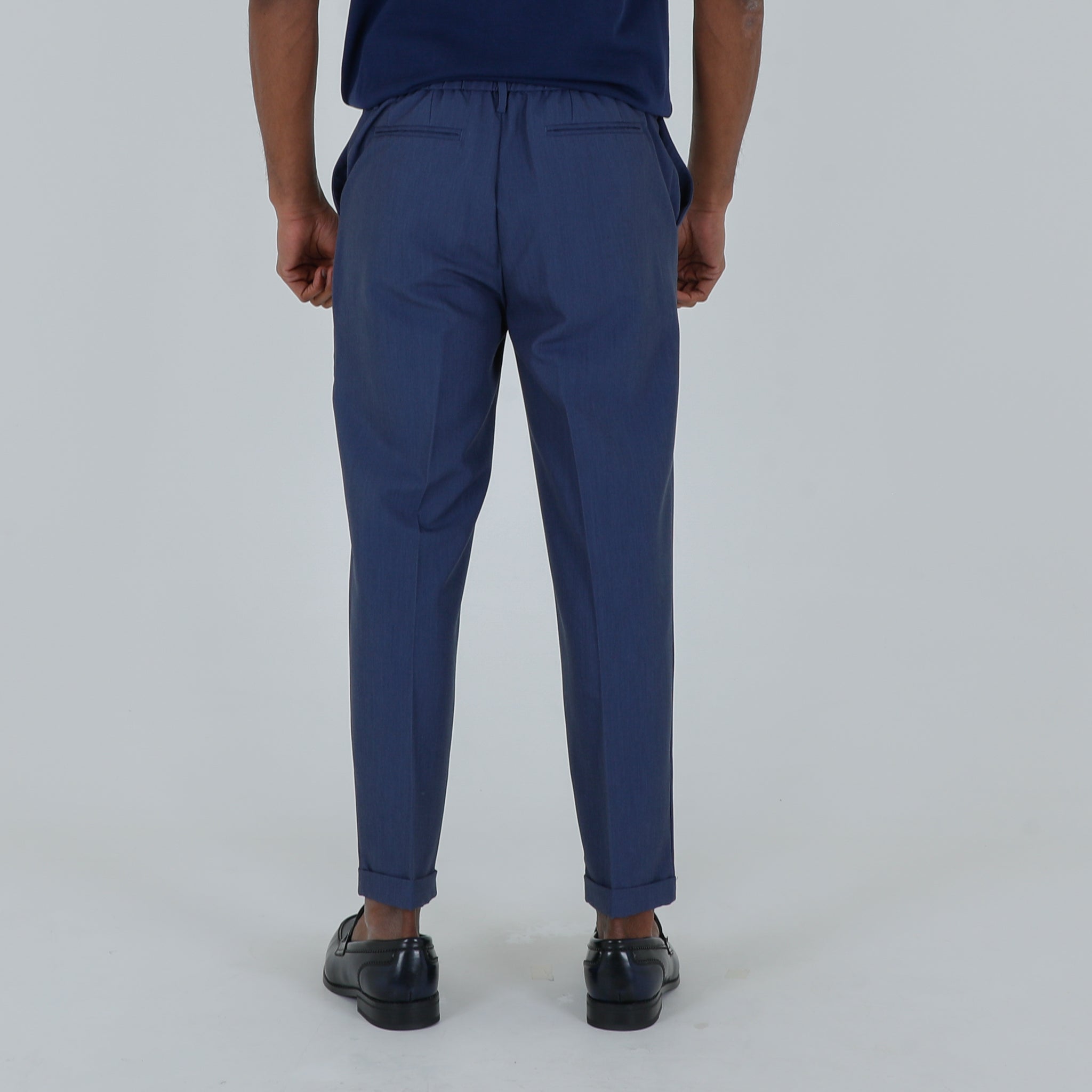 PANTALONI MEZZO ELASTICO-11507|Colore:Blu