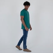 T-SHIRT MISTO SETA - 11353|Colore:Verde
