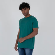 T-SHIRT MISTO SETA - 11353|Colore:Verde