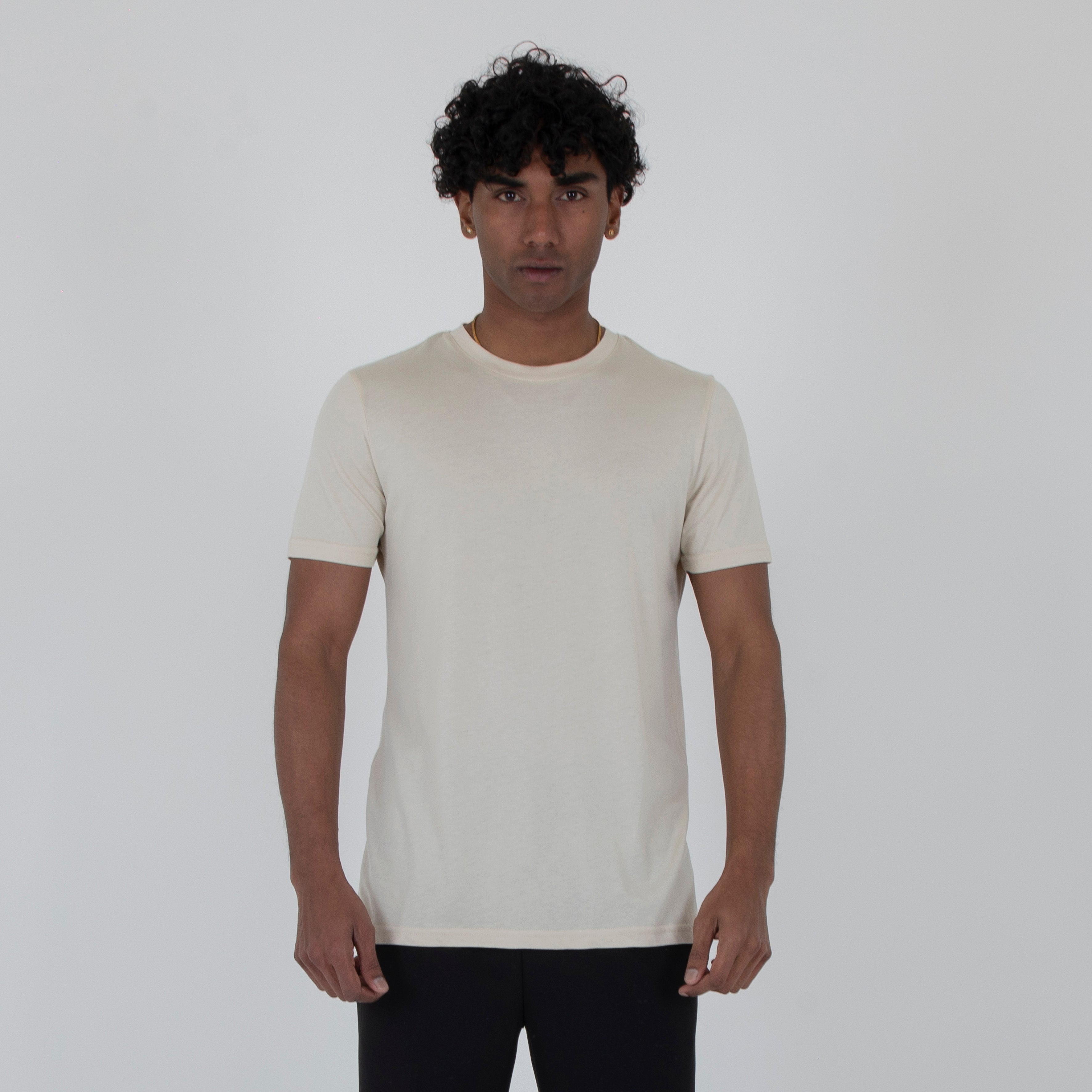 T-SHIRT MISTO SETA - 11353|Colore:Beige