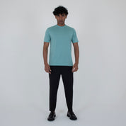 T-SHIRT BASIC 100% COTONE PREMIUM- 11361|Colore:Tiffany