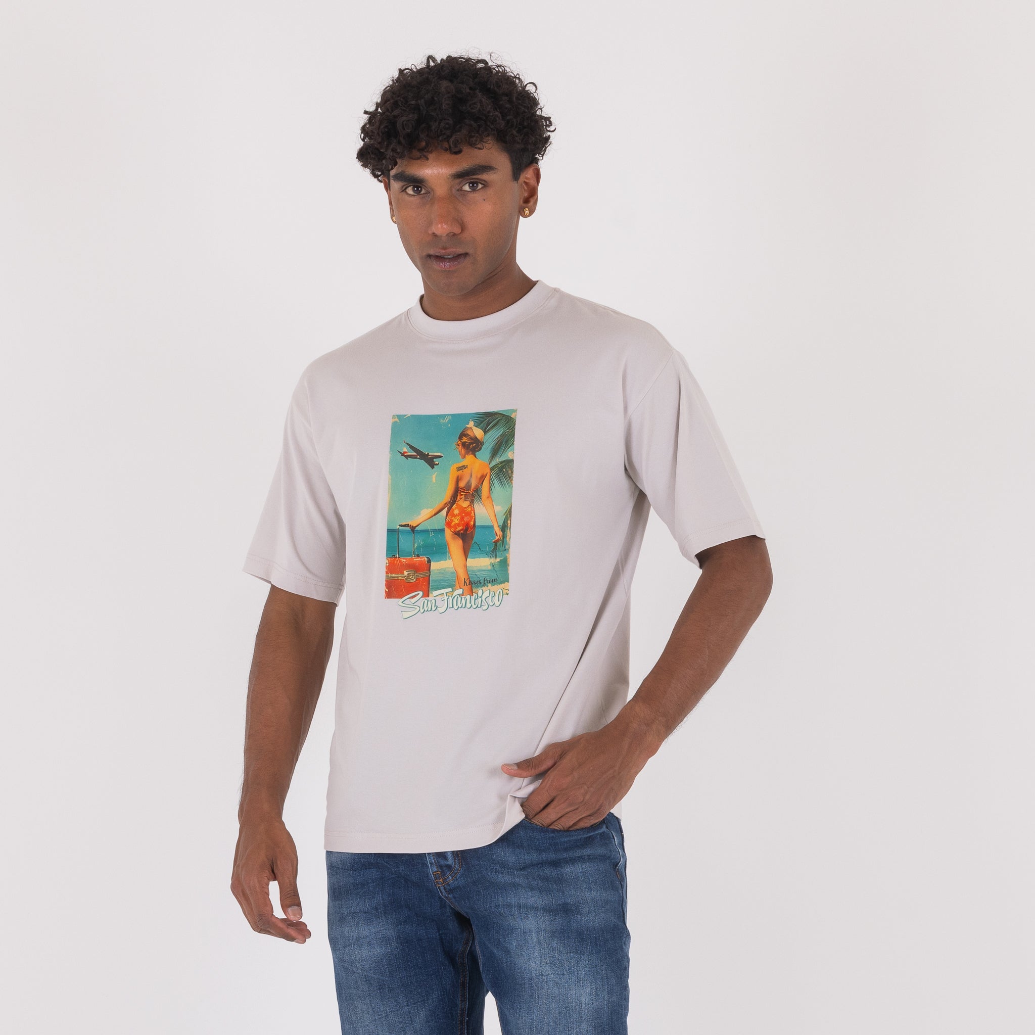 T-SHIRT VINTAGE 70-11388|Colore:Beige