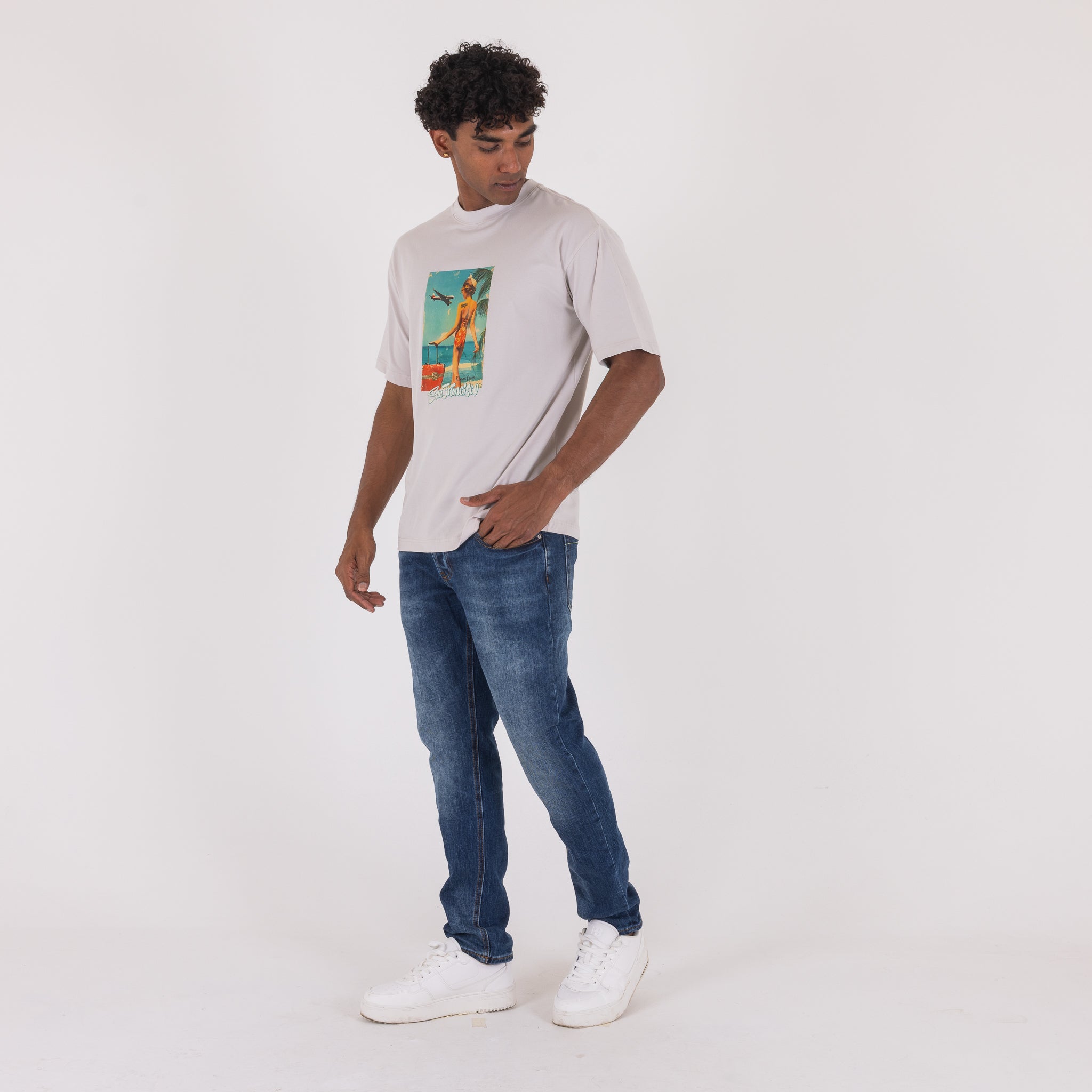 T-SHIRT VINTAGE 70-11388|Colore:Beige
