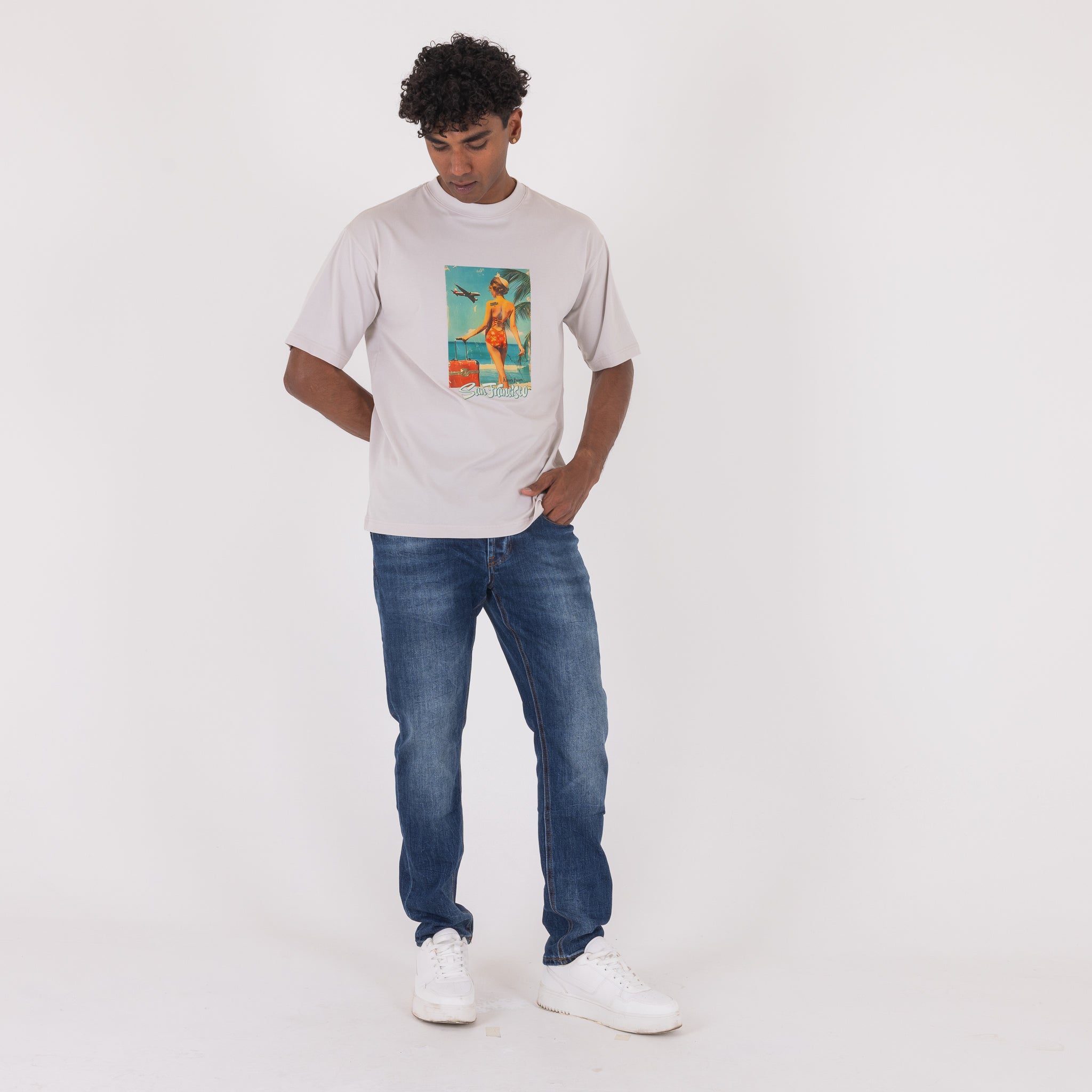 T-SHIRT VINTAGE 70-11388|Colore:Beige