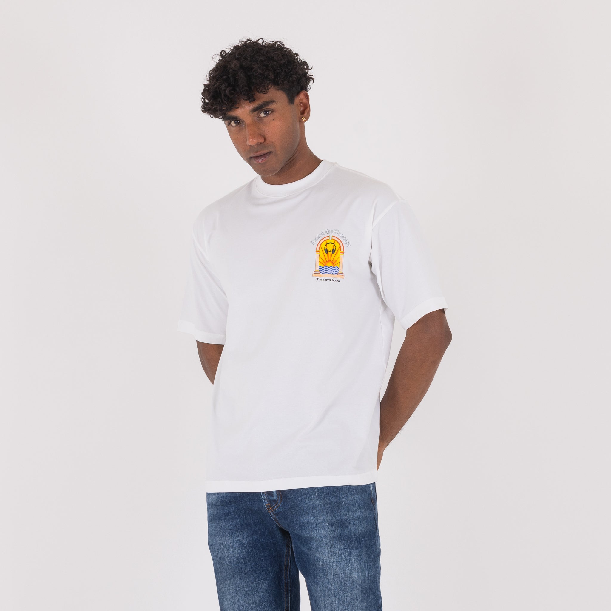T-SHIRT FOUND MUSIC-11390|Colore:Bianco