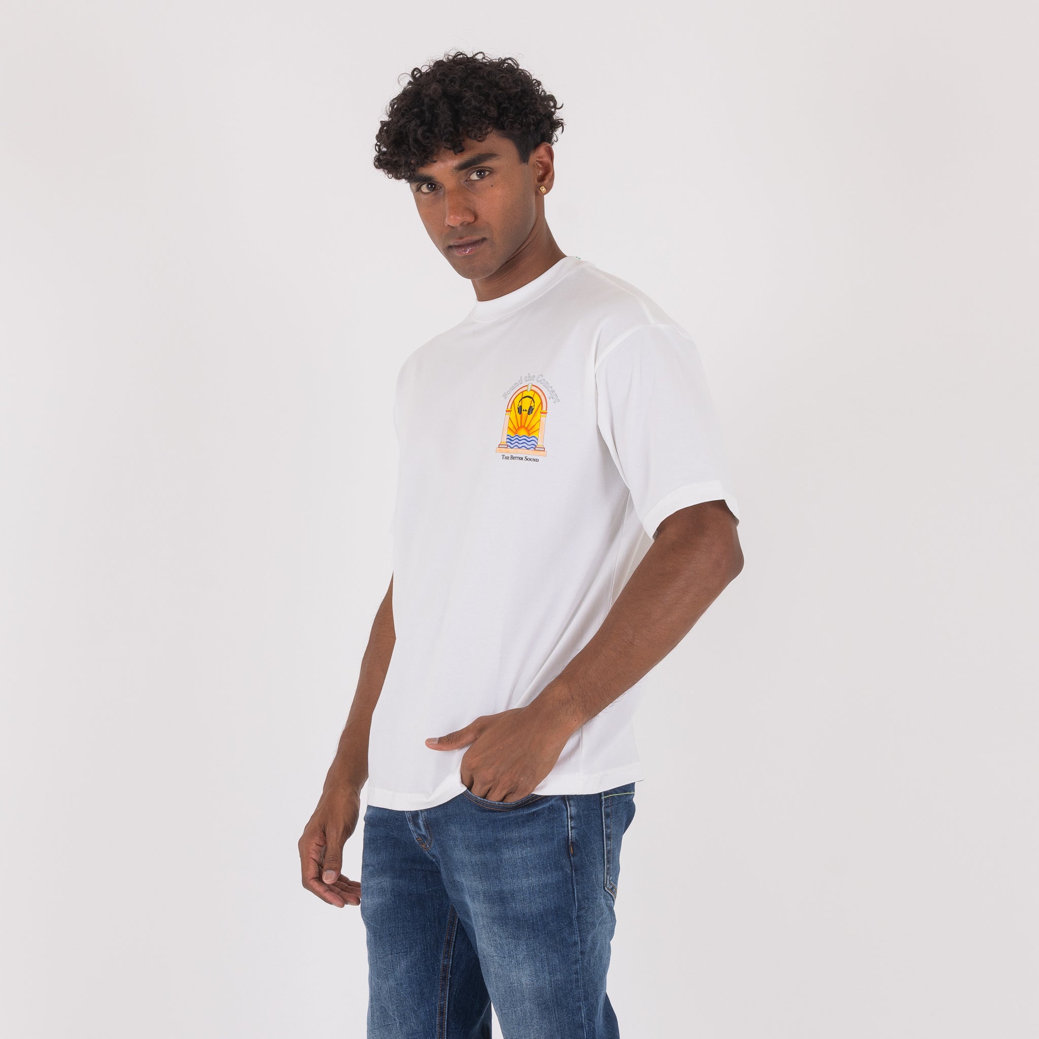 T-SHIRT FOUND MUSIC-11390|Colore:Bianco