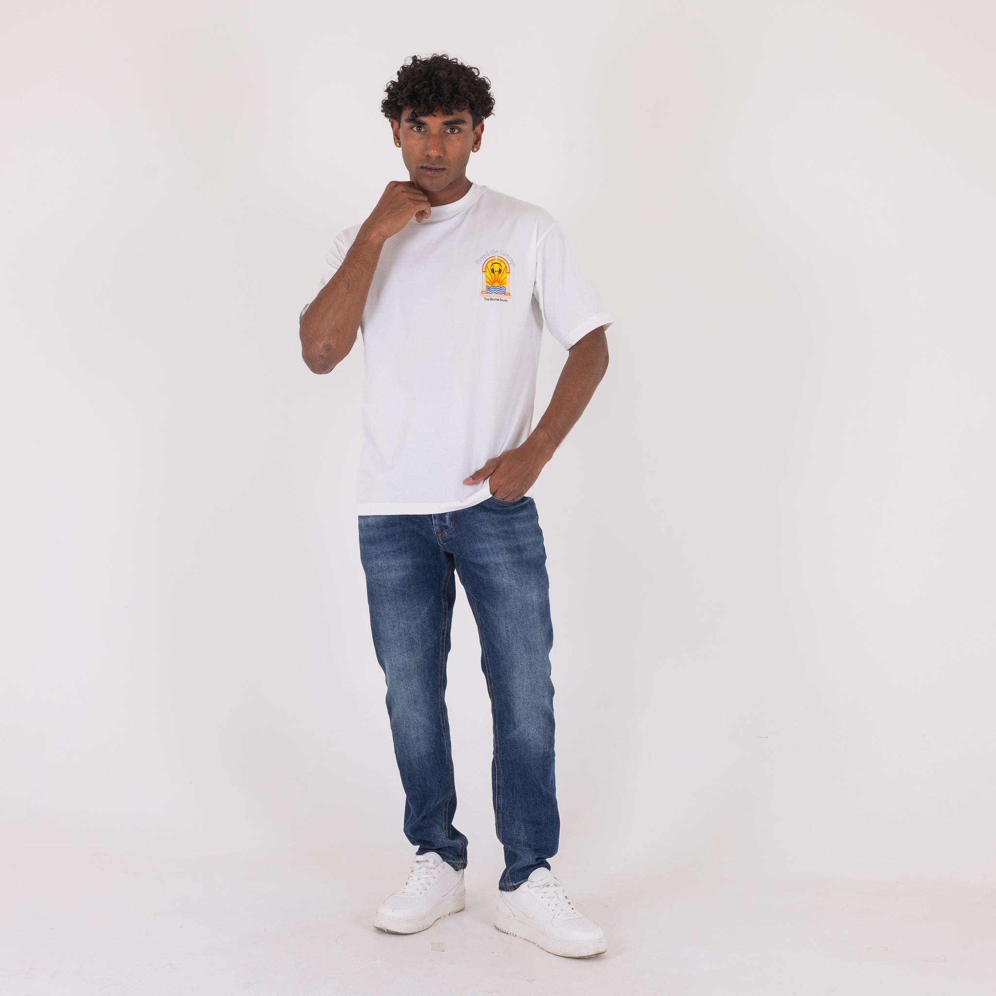 T-SHIRT FOUND MUSIC-11390|Colore:Bianco