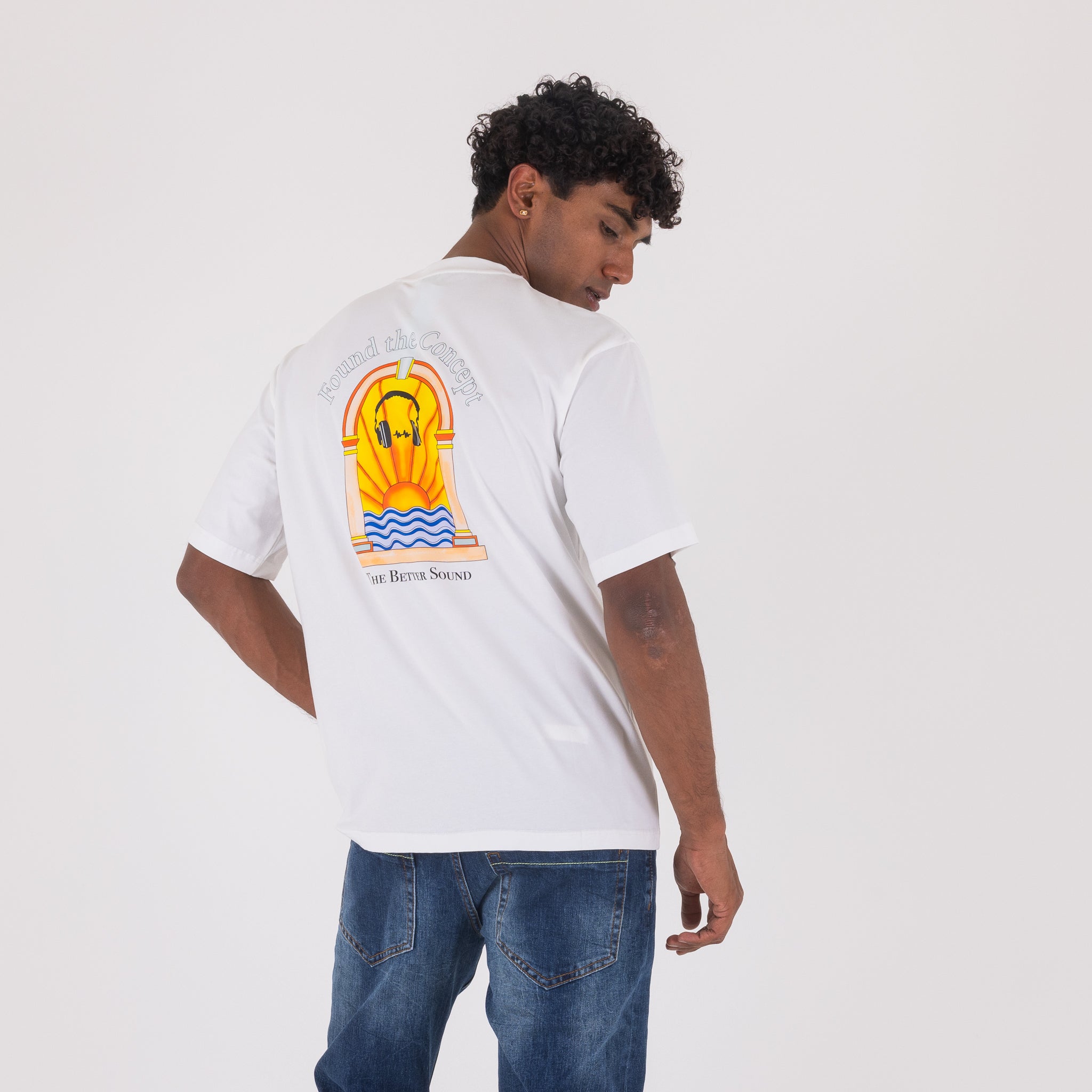 T-SHIRT FOUND MUSIC-11390|Colore:Bianco