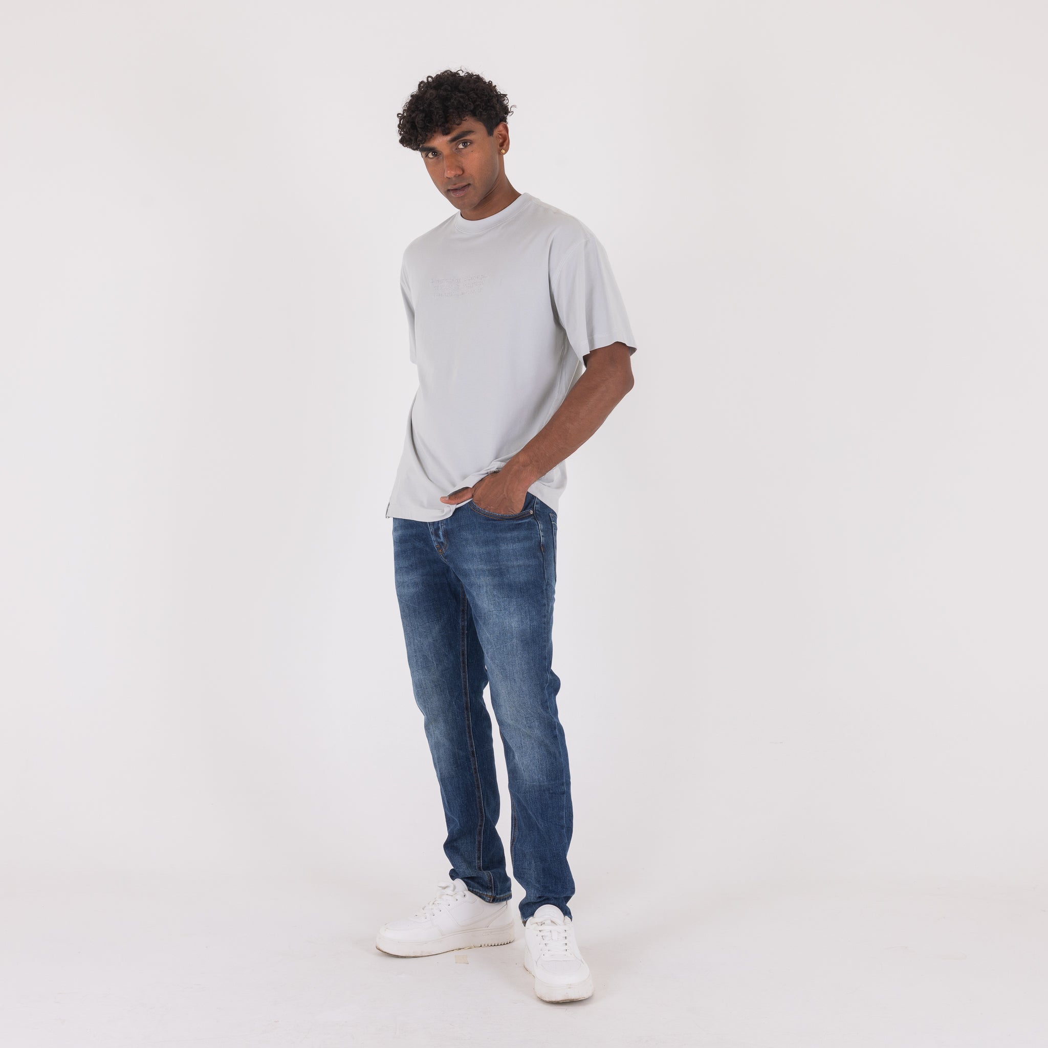 T-SHIRT JIM RICAMO-11392|Colore:Grigio