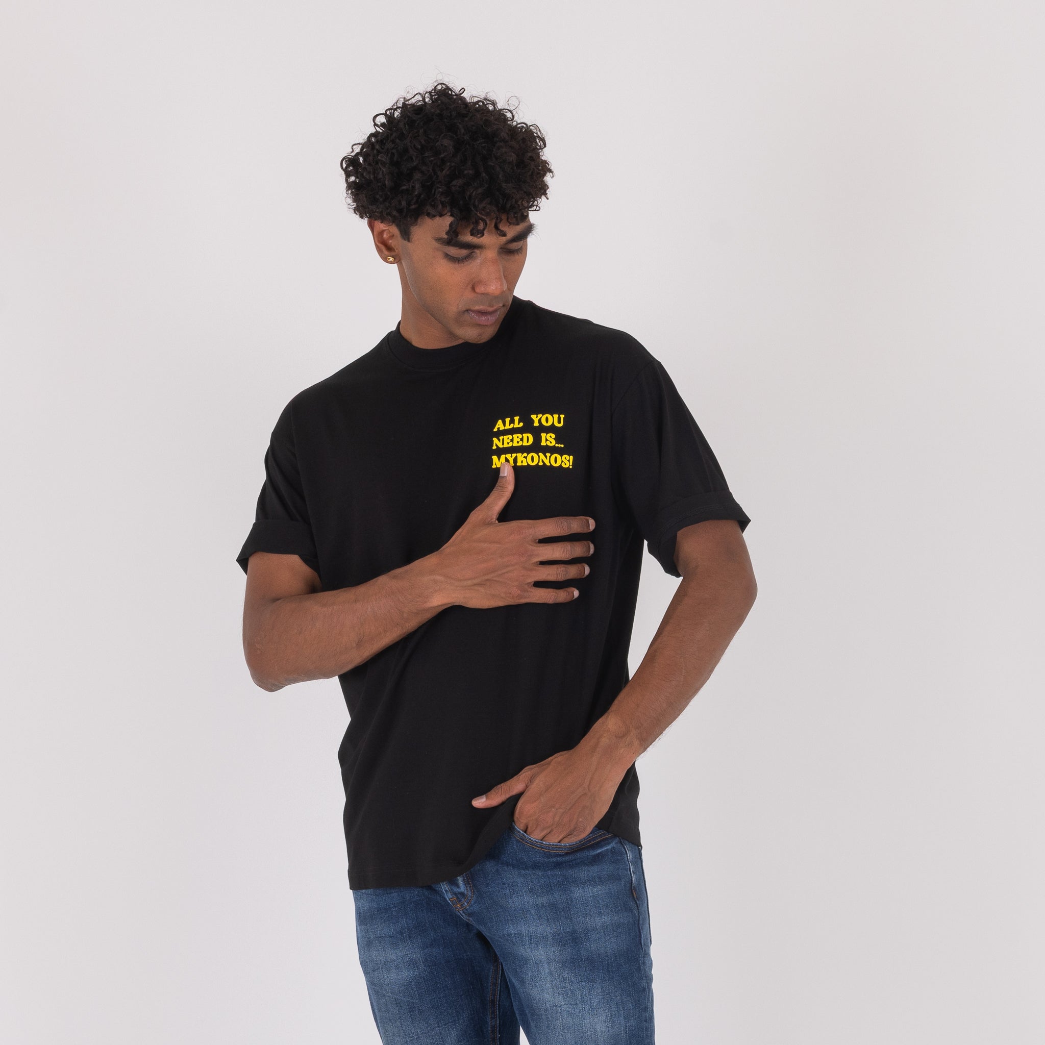 T-SHIRT NEED MIKONOS-11395|Colore:Nero