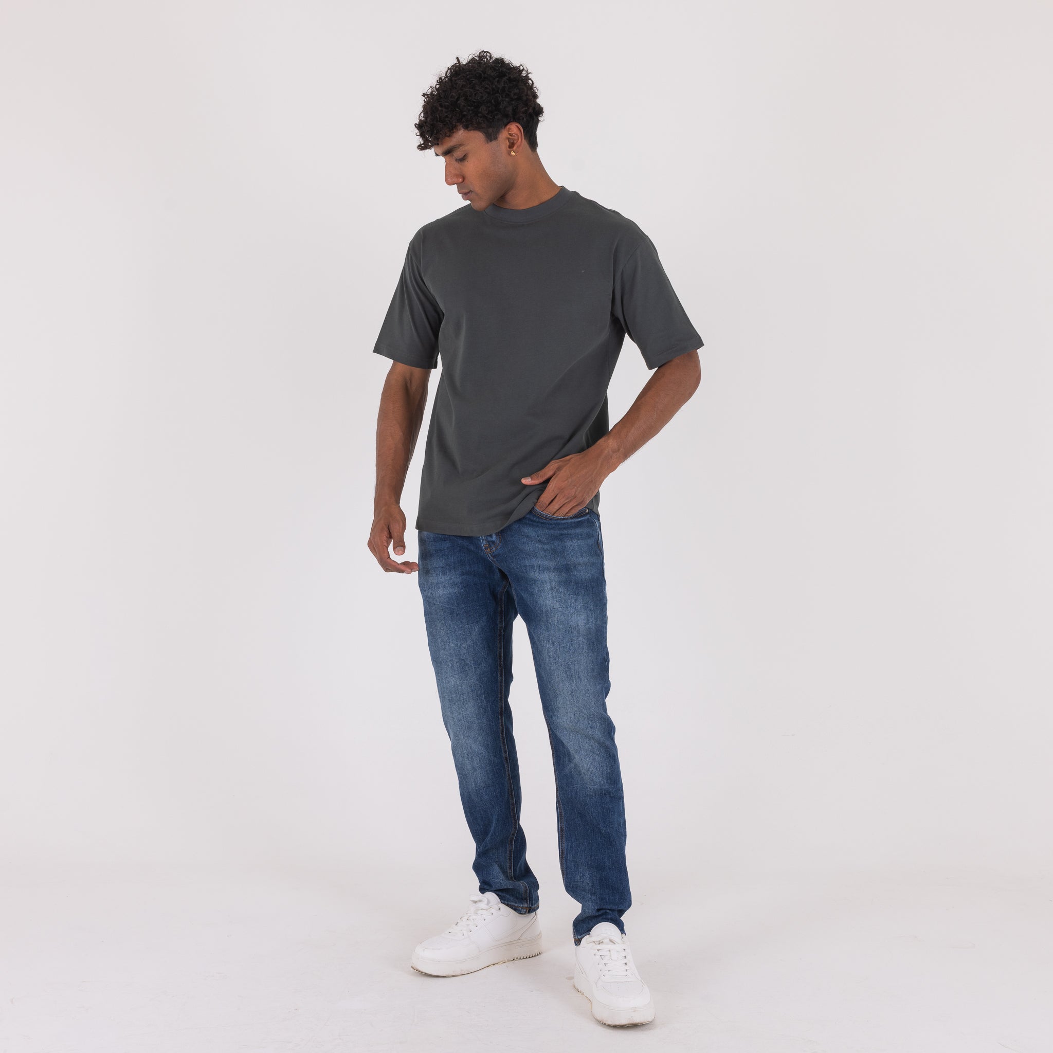 T-SHIRT WORK VINTAGE-11397|Colore:Grigio
