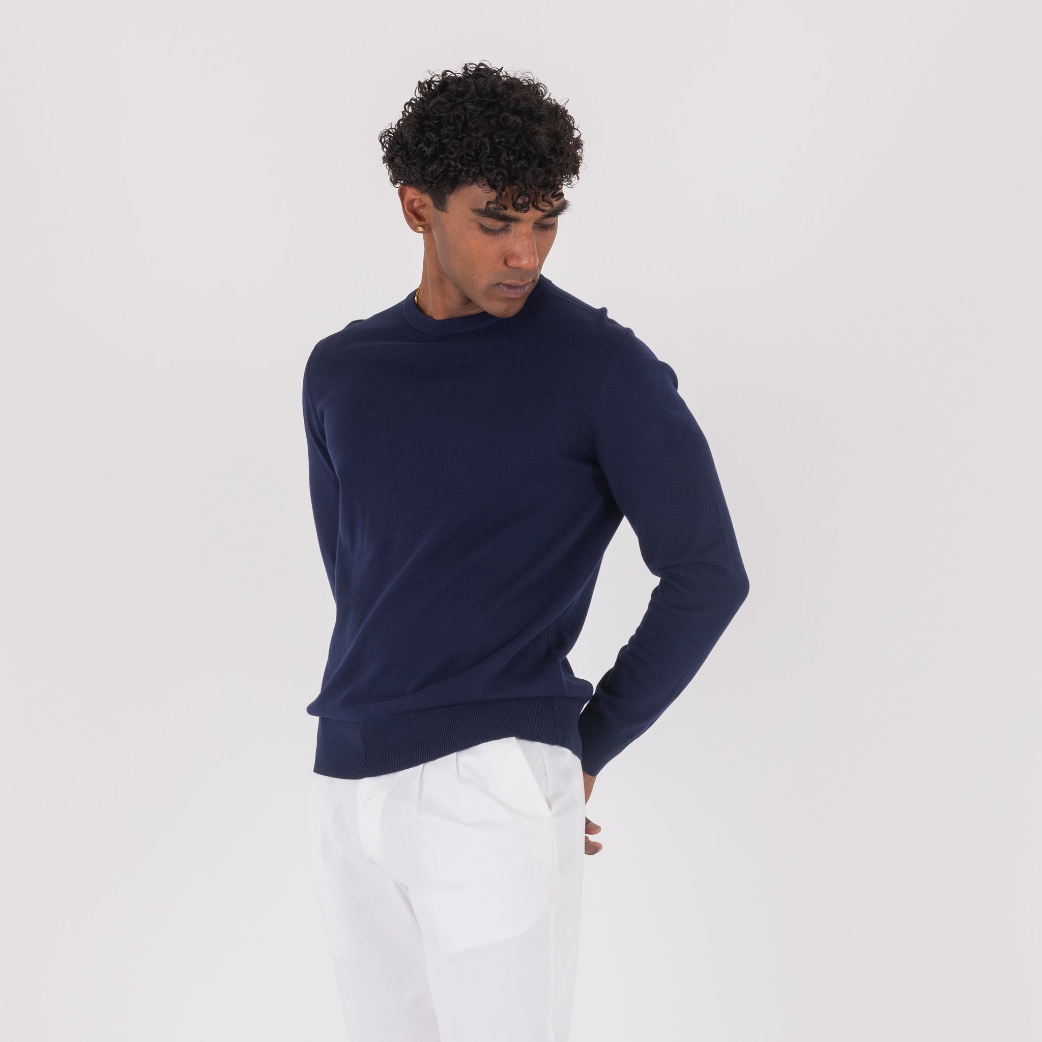 MAGLIA CONTONE M/LUNGA-11523|Colore:Blu
