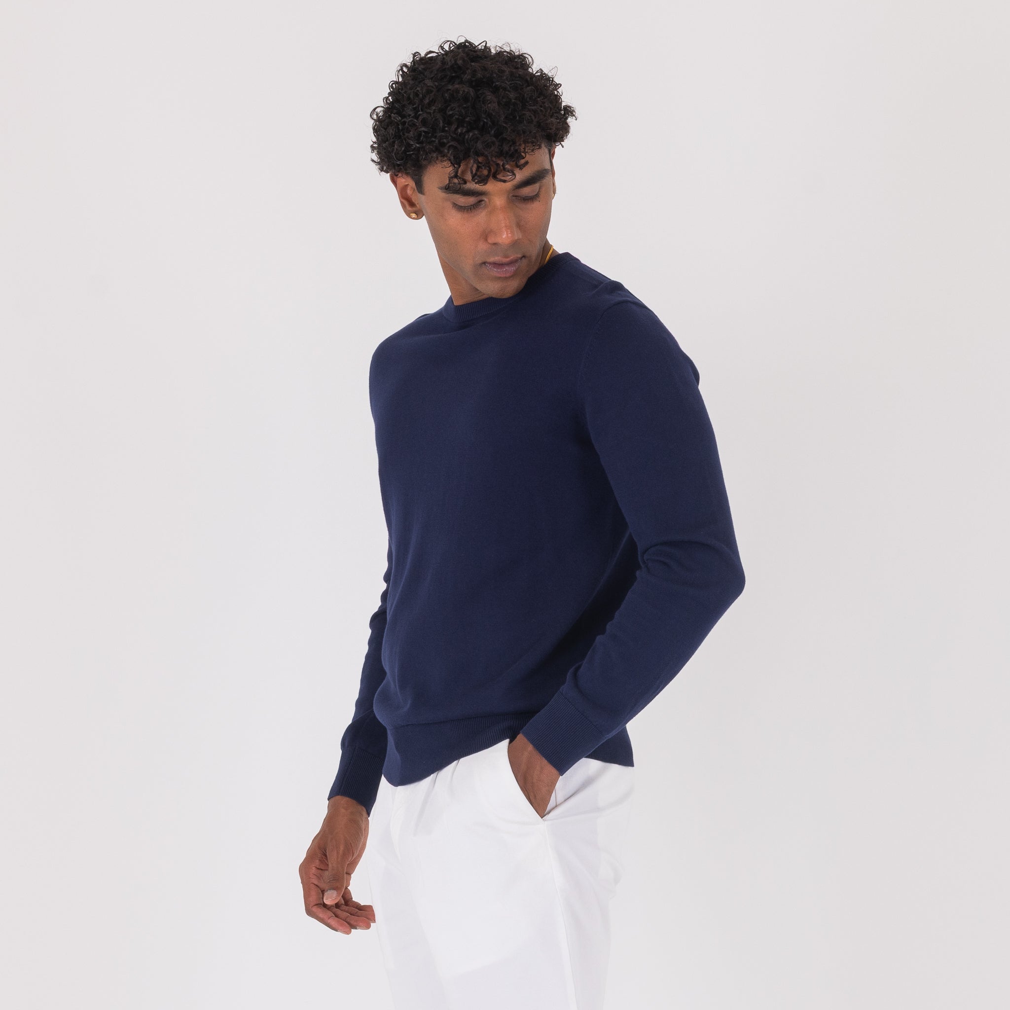 MAGLIA CONTONE M/LUNGA-11523|Colore:Blu