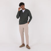 CARDIGAN COTONE M/LUNGA-11525|Colore:Verde
