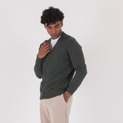 CARDIGAN COTONE M/LUNGA-11525|Colore:Verde