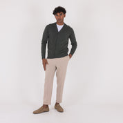 CARDIGAN COTONE M/LUNGA-11525|Colore:Verde