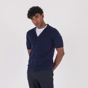 CARDIGAN COTNE M/MANICA-11526|Colore:Blu