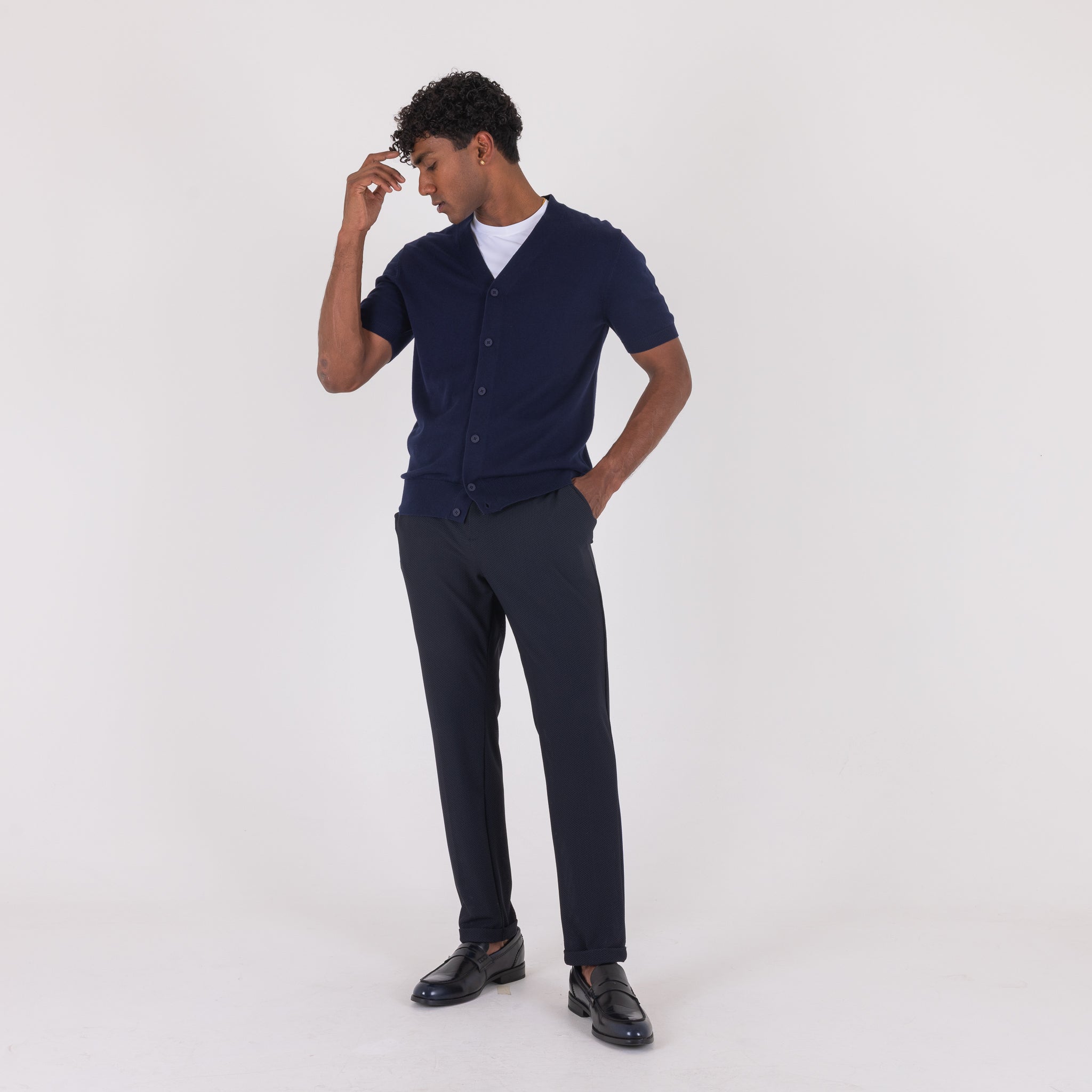 CARDIGAN COTNE M/MANICA-11526|Colore:Blu