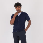 CARDIGAN COTNE M/MANICA-11526|Colore:Blu