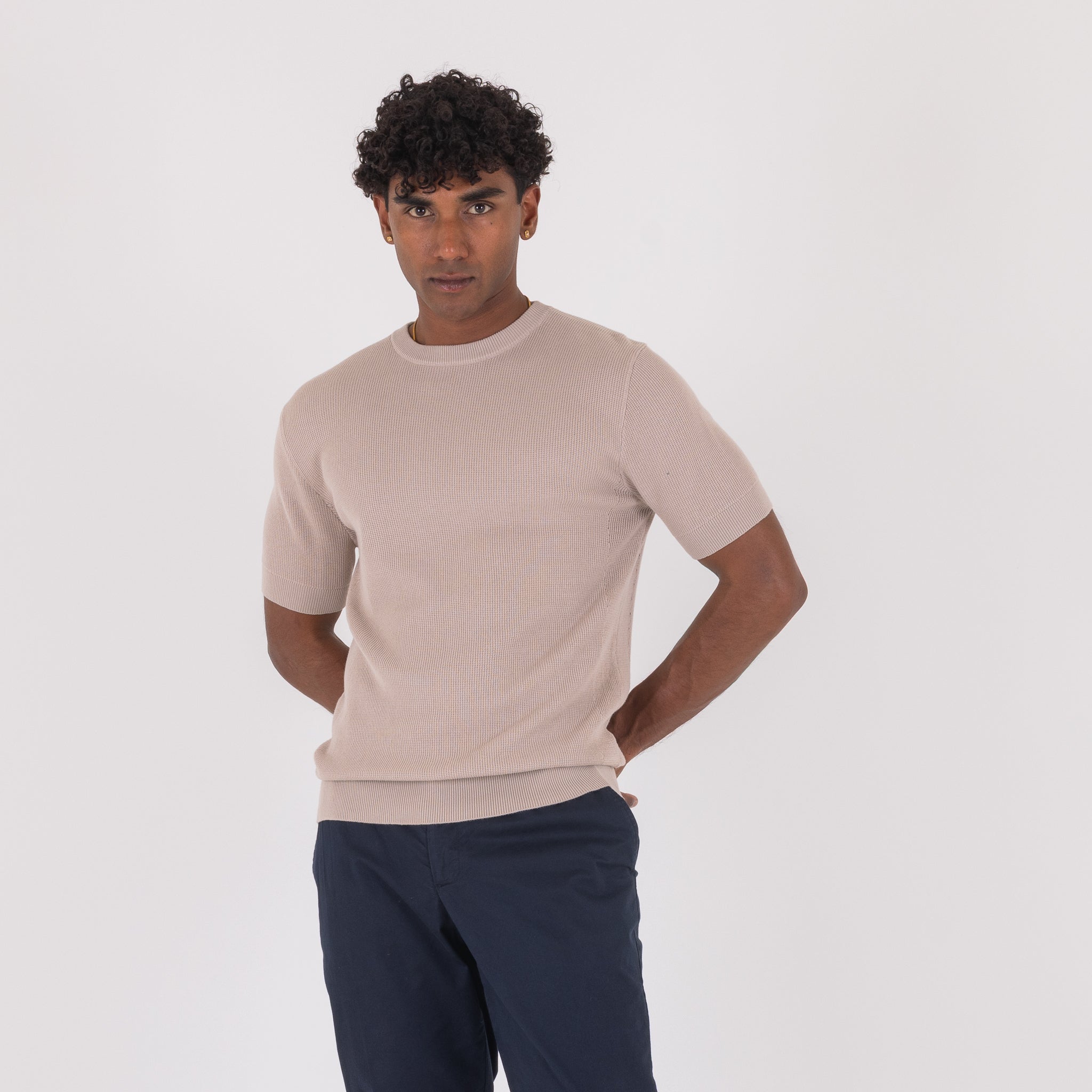MAGLIA PIQUET MEZZA MANICA-11527|Colore:Sabbia