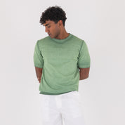 G/COLLO CREPE STONE WASH-11532|Colore:Verde