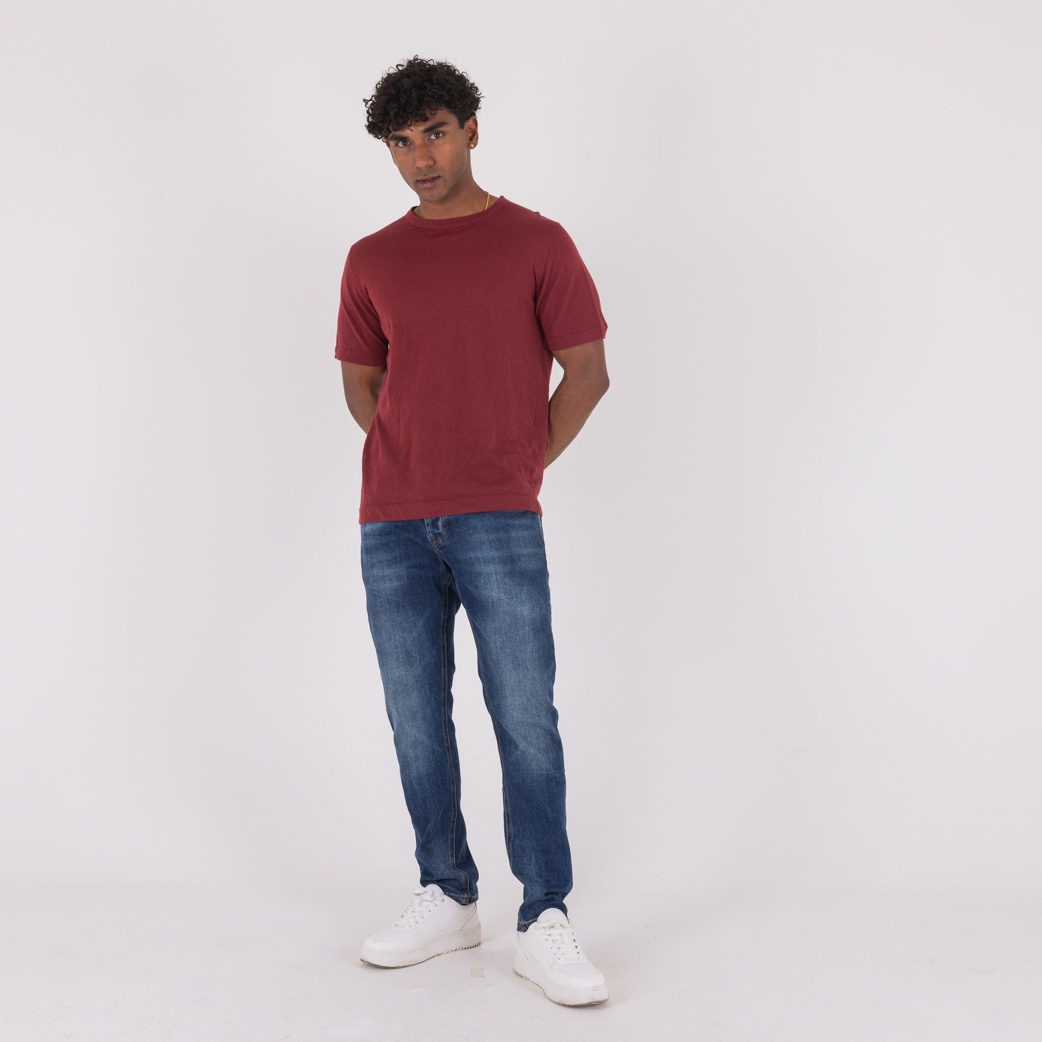 G/COLLO MISTO LINO-11536|Colore:Bordeaux