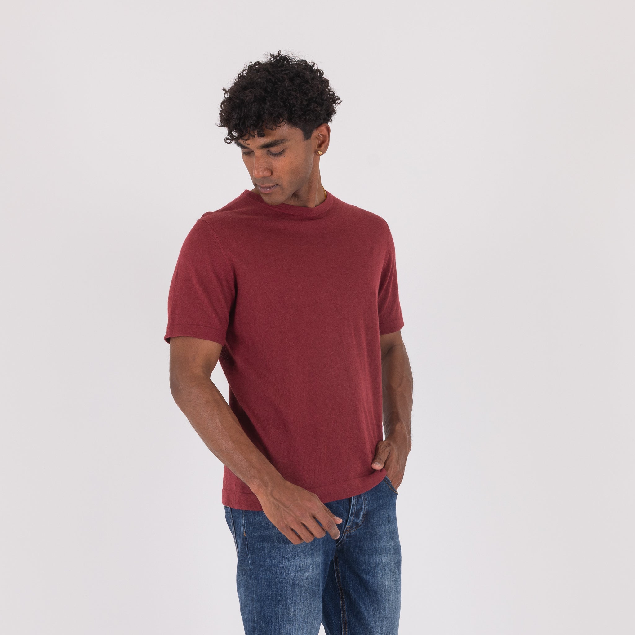 G/COLLO MISTO LINO-11536|Colore:Bordeaux