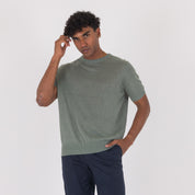MAGLIA IN CANAPA-11538|Colore:Verde