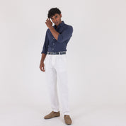 CAMICIA COSTINA COTONE-11547|Colore:Blu