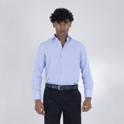CAMICIA COTONE GOFFRATO-11548|Colore:Blu