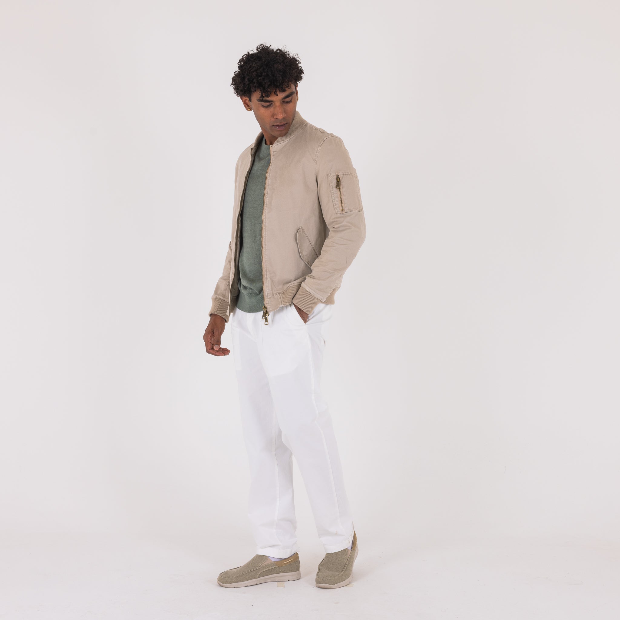 BOMBER COTONE ELICOPTER-11499|Colore:Beige