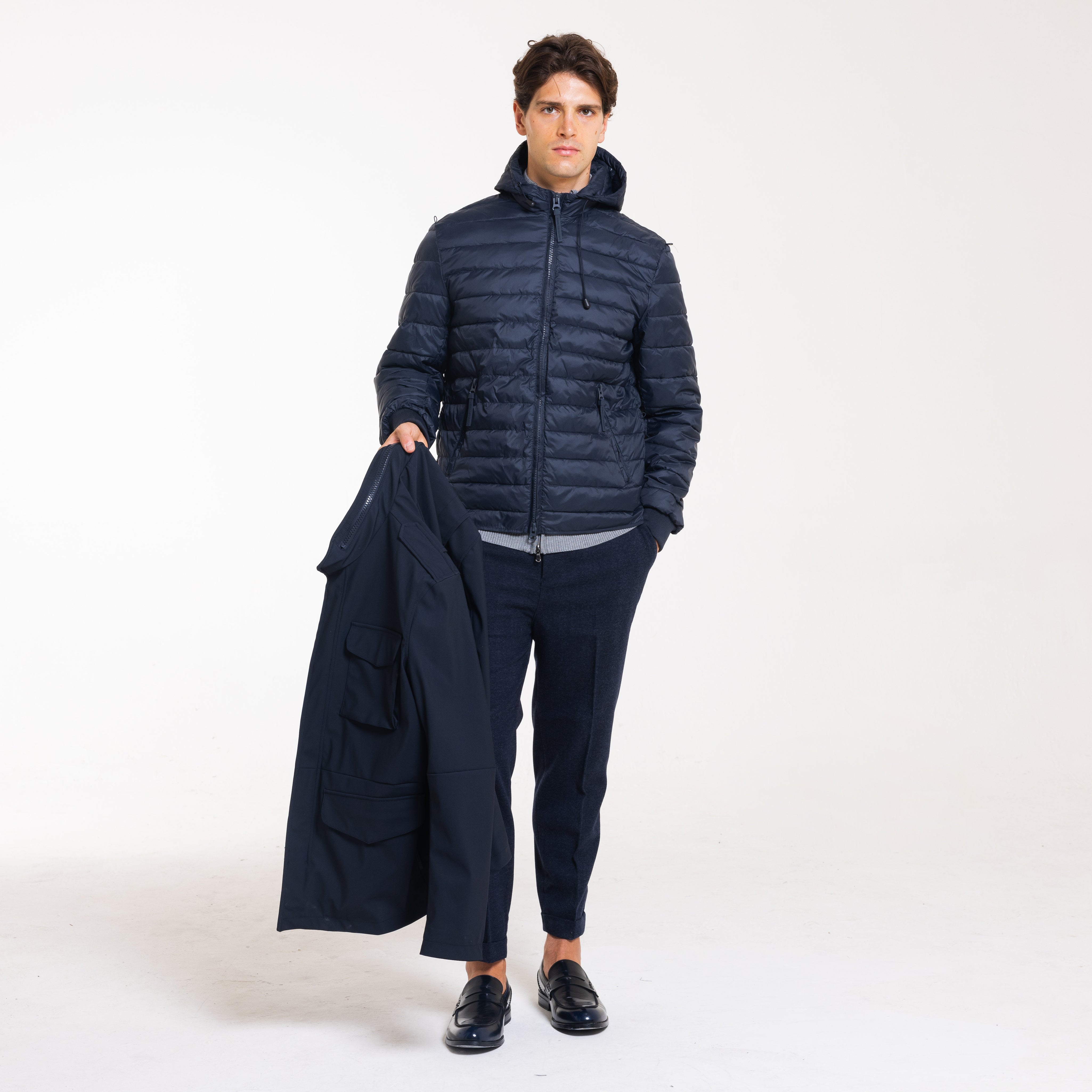 FIELD JACKET DOUBLE CON PIUMINO-11644|Colore:Blu