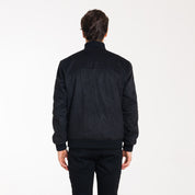 BOMBER EFFETTO CAMOSCIO-11650 |Colore:Nero