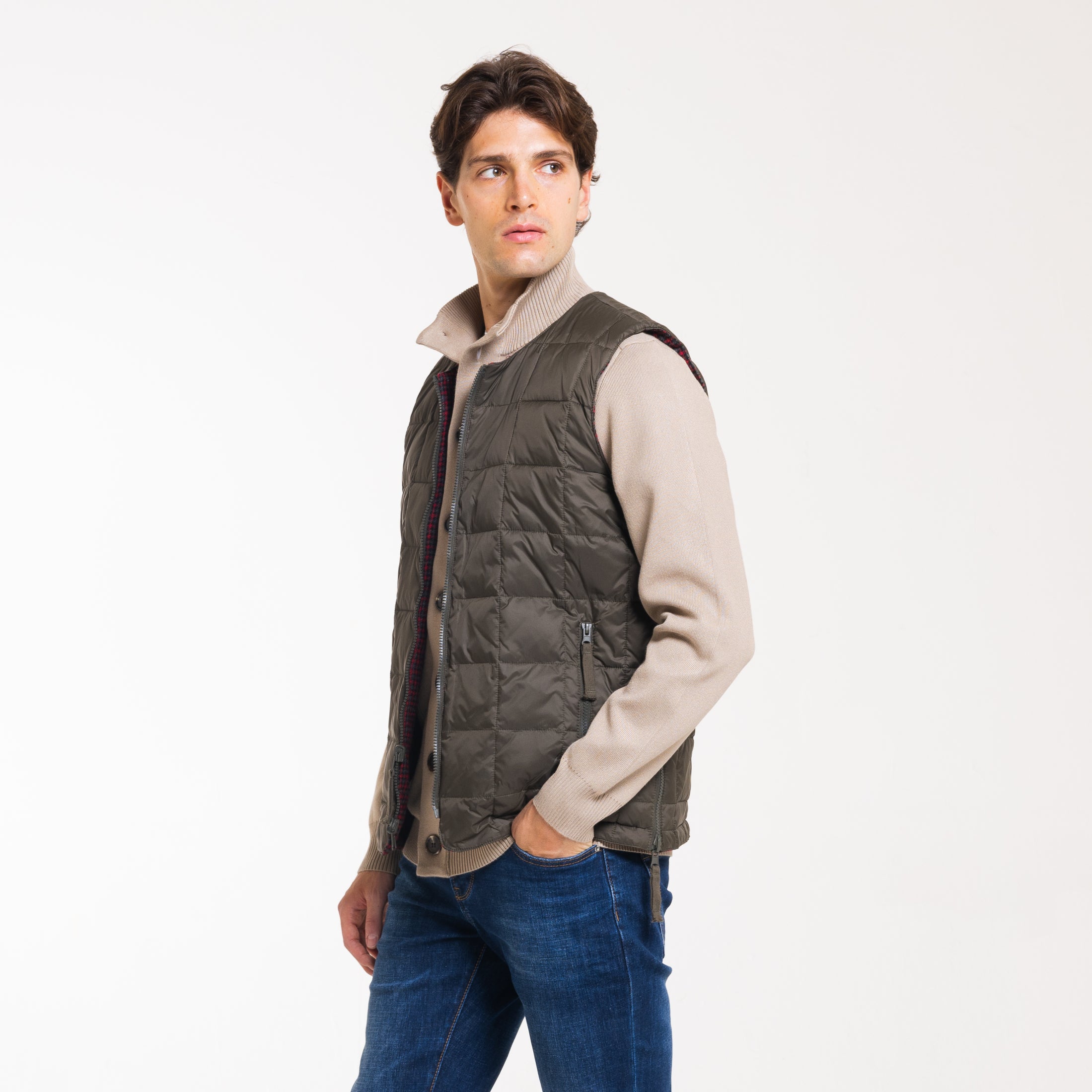 GILET REVERSIBILE-11658|Colore:Verde