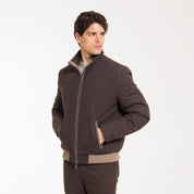 BOMBER ZIP IN PANNO-11655|Colore:Moro