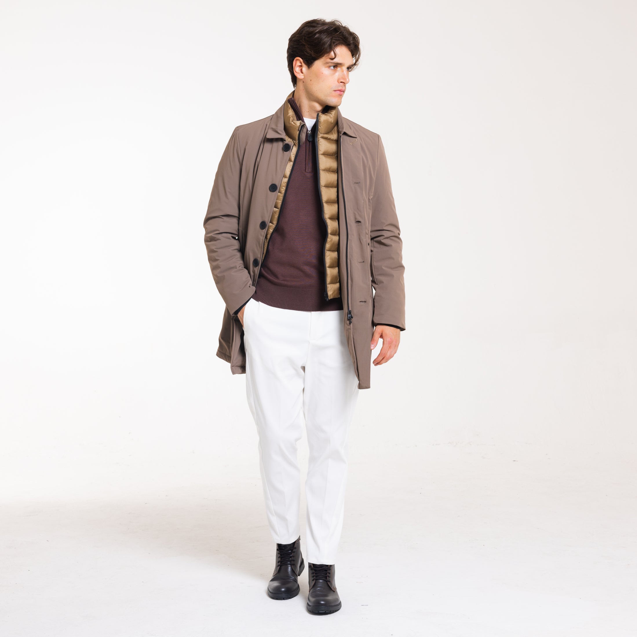 TRENCH TESSUTO TECNICO-11446|Colore:Beige
