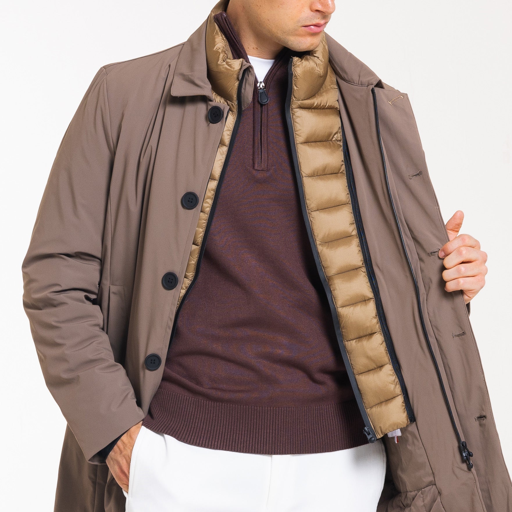 TRENCH TESSUTO TECNICO-11446|Colore:Beige
